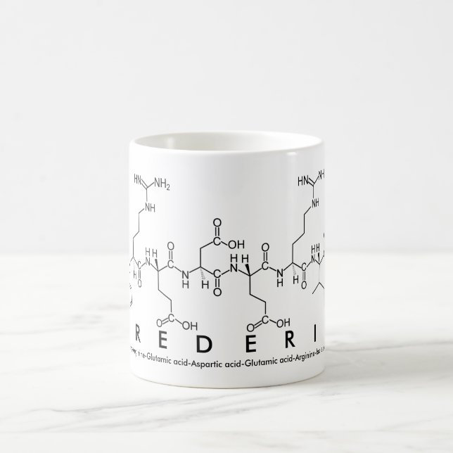 Mug de nom de peptide frédéric (Centre)
