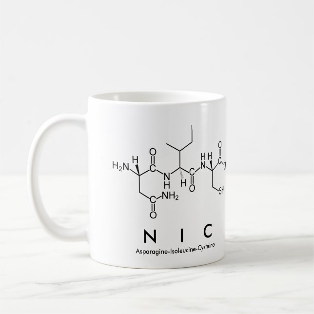 Mug de nom de peptide nic (Gauche)