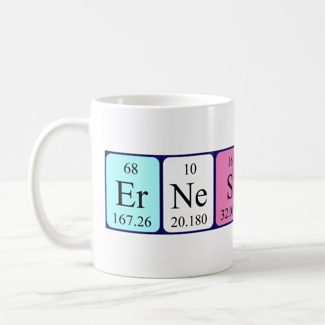 Mug de nom de table périodique de l'erreur (Gauche)