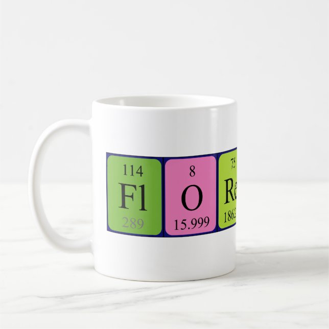 Mug de nom de table périodique Florentina (Gauche)