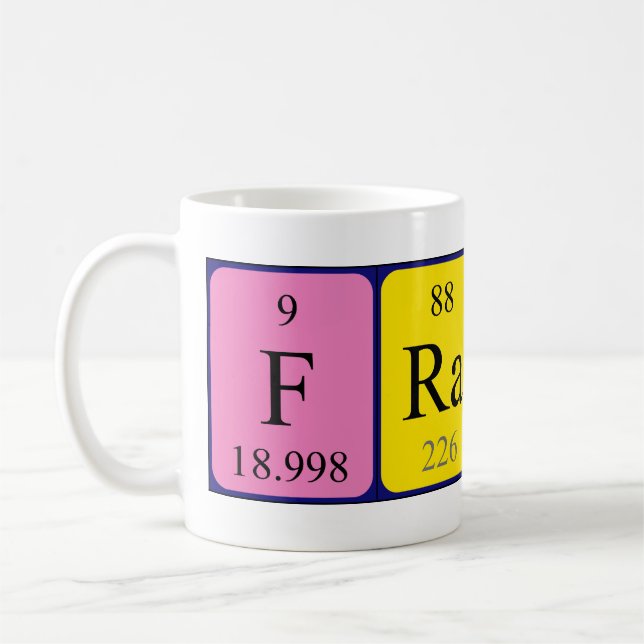 Mug de nom de table périodique Franca (Gauche)