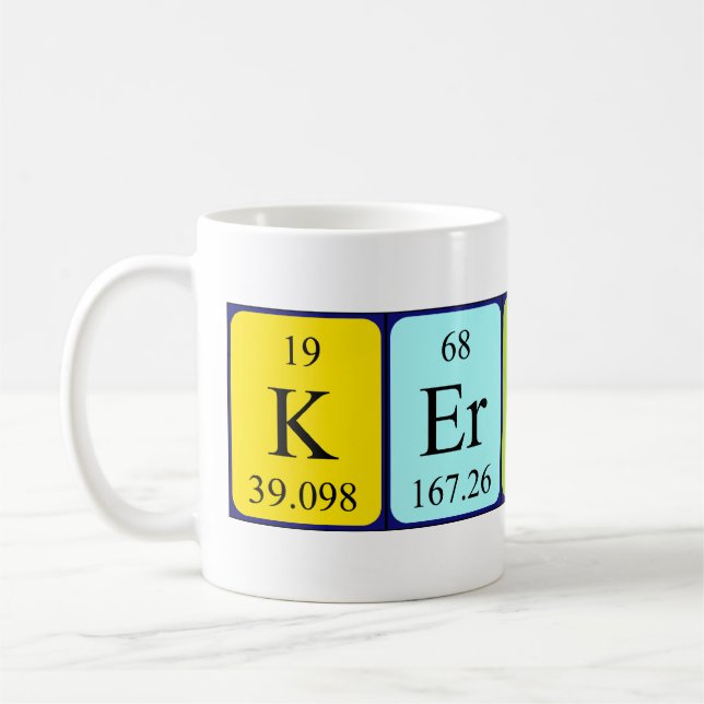 Mug de nom de table périodique Kerynne (Gauche)