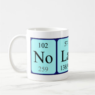 Mug de nom de table périodique Nolann