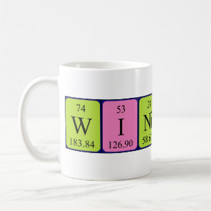 Mug de nom de table périodique Winifred