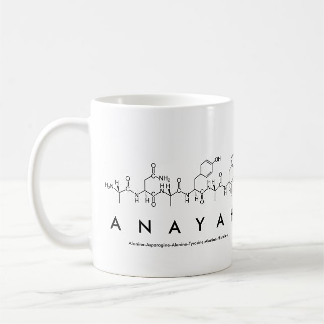 Mug de nom du peptide Anayah (Gauche)