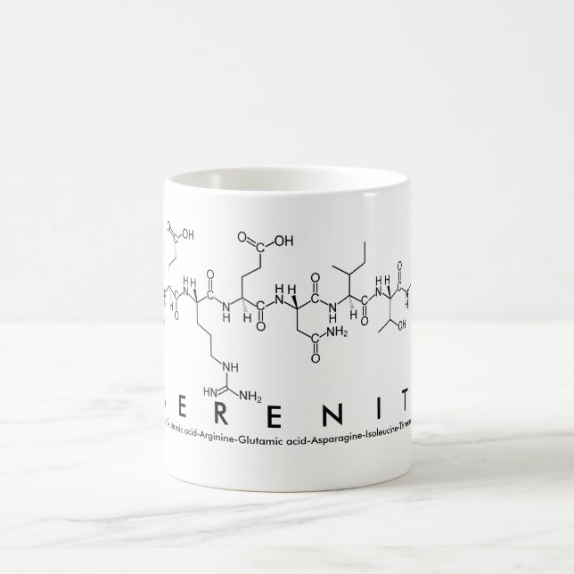 Mug de nom du peptide de sérénité (Centre)