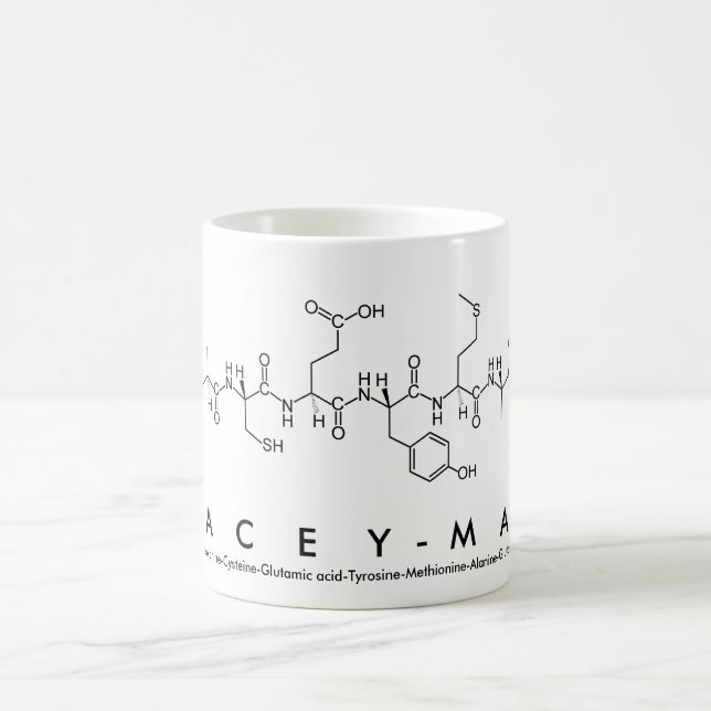 Mug de nom du peptide Lacey-Mae (Centre)