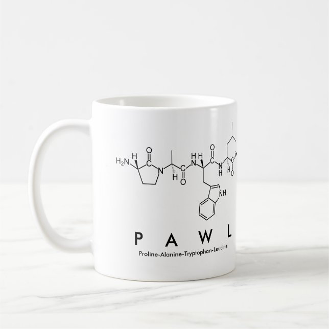 Mug de nom du peptide Pawl (Gauche)