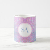 Mug de Parties scintillant rose Pastel personnalis