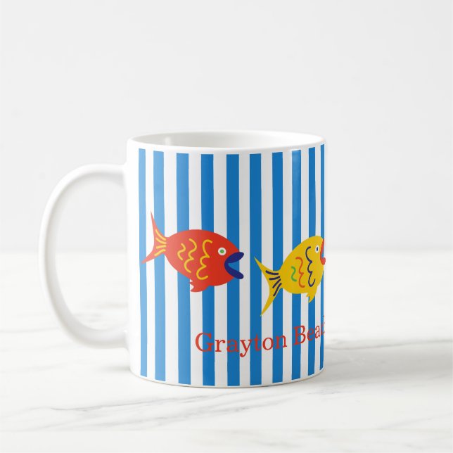 Mug de poisson coloré personnalisé (Gauche)
