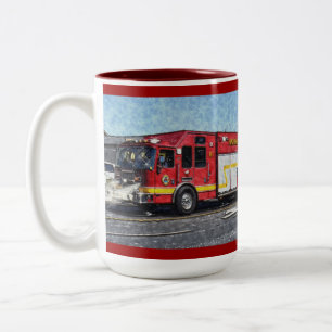 Mug de pompier rouge pour pompier