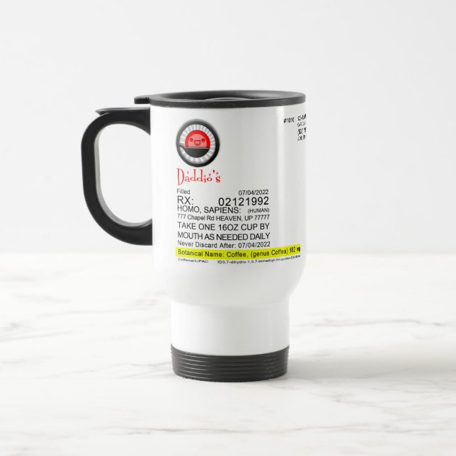 Mug de prescription Rx de Daddio (Gauche)
