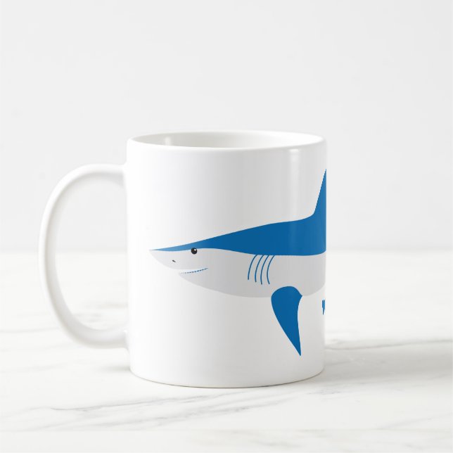 Mug de requin bleu gris Mako (Gauche)