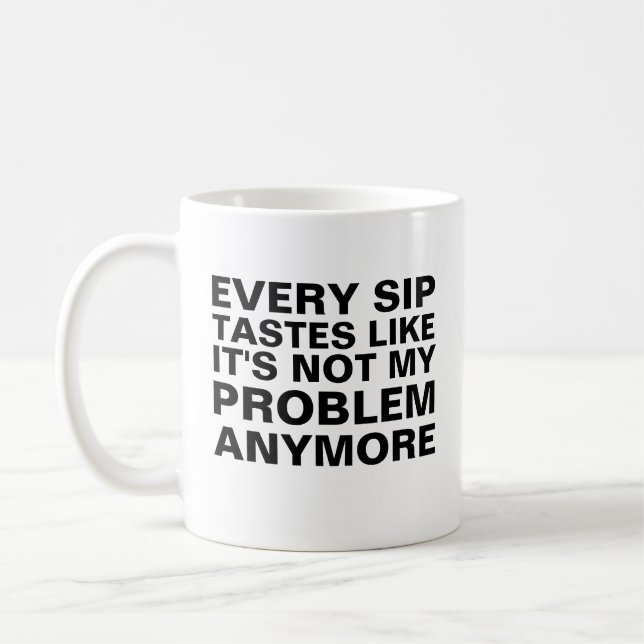 Mug de retraite personnalisé, Chaque gorgée a un g (Gauche)