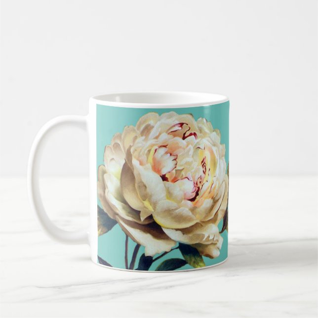 Mug de rose blanche personnalisée (Gauche)