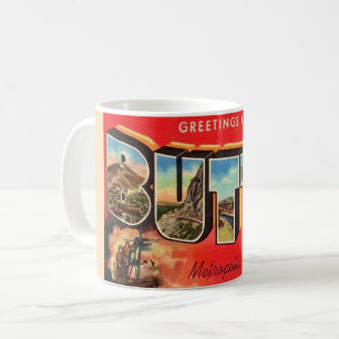 Mug de salutation rétro Butte Montana