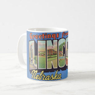 Mug de salutation rétro Lincoln Nebraska