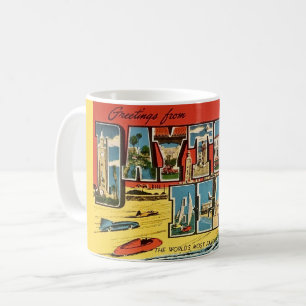 Mug de salutation vintage de Daytona Beach Floride