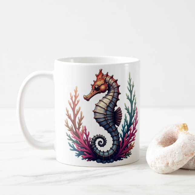 Mug de Seahorse - Ocean Animal Coffee Cup (Avec donut)