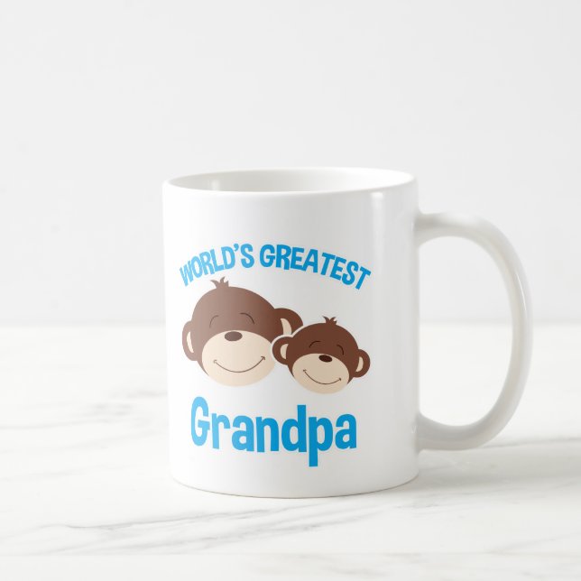 Mug de singes mignons de grand-pa du monde (Droite)