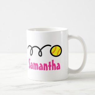 Mug de softball personnalisé avec nom personnalisa