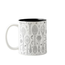Mug de style Boho - cuillère complexe noire et bla