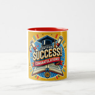 Mug de succès certifié Exam Félicitations Mug