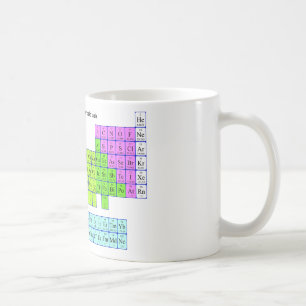 Mug de table périodique unique de base de donnée