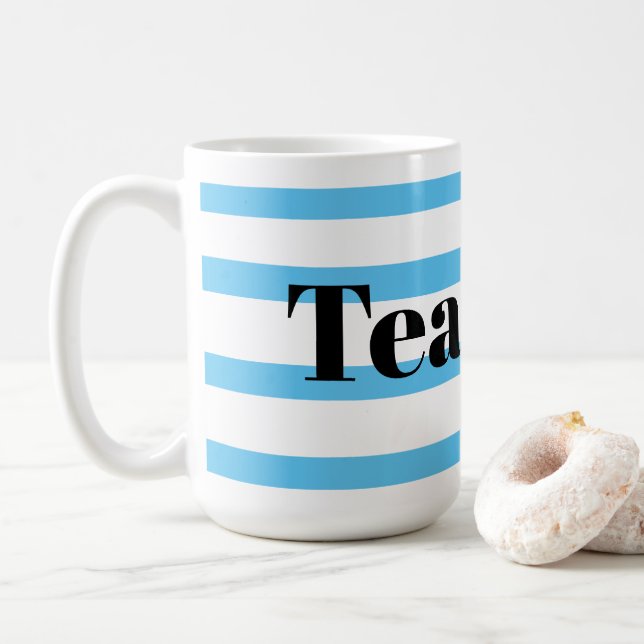 Mug de thé classique - Bouchons bleus (Avec donut)