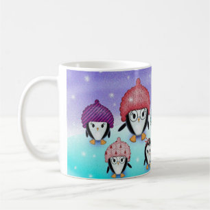 Mug de vacances pour la famille des manchots