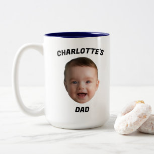 Mug de visage de bébé personnalisé, Mug de nouveau