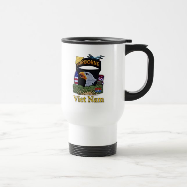 Mug De Voyage 101e Division aéroportée ABN hurlant des aigles. (Droite)