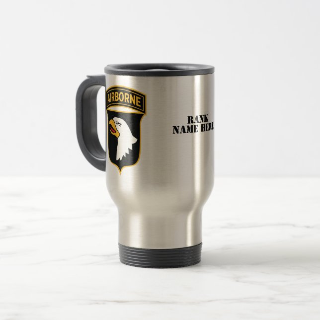 Mug De Voyage 101e division aéroportée - Militaire américain (Devant gauche)