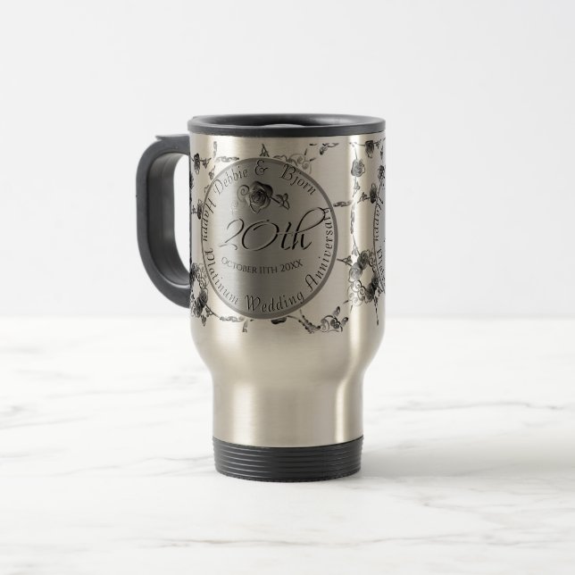 Mug De Voyage 10e, 11e, 20e, 25e, 70e, Anniversaire Mariage (Devant gauche)