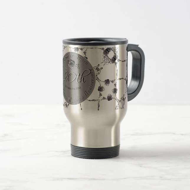Mug De Voyage 10e, 11e, 20e, 25e, 70e, Anniversaire Mariage (Devant droit)