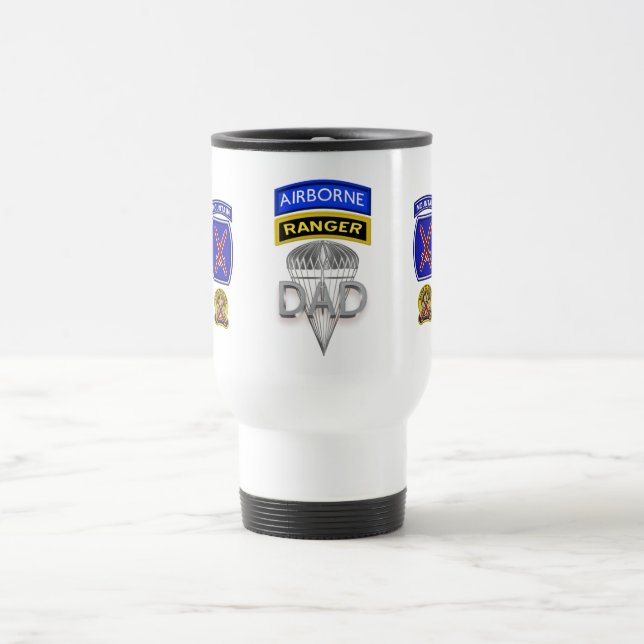 Mug De Voyage 10e Ranger aéroporté papa (Centre)