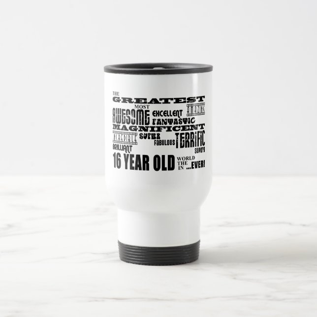 Mug De Voyage 16èmes ans de fête d'anniversaire d'amusement (Centre)