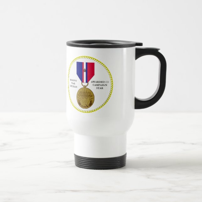 MUG DE VOYAGE 1 ÉTOILE DE CAMPAGNE KOSOVO WAR VETERAN (Droite)