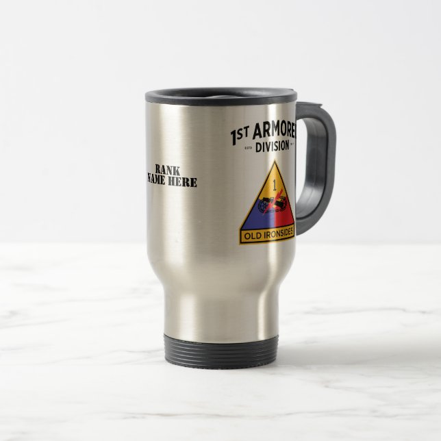 Mug De Voyage 1re insigne de division blindée "Vieux côtés" (Devant droit)