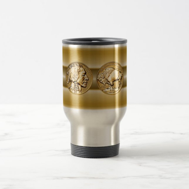 Mug De Voyage 2013 American Buffalo Proof Gold Coin ~ USA (Centre)