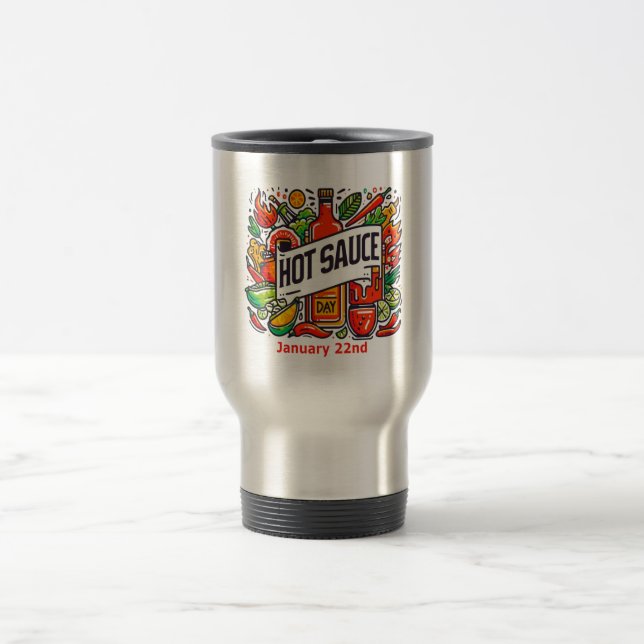 Mug De Voyage 22 janvier - Journée de la sauce chaude (Centre)