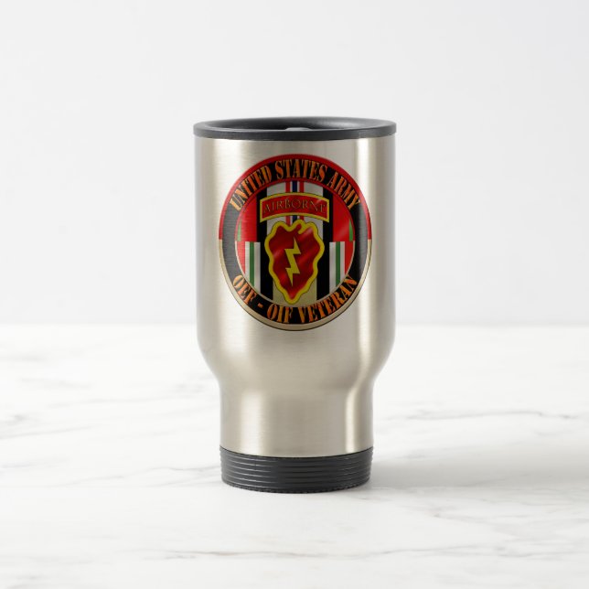 Mug De Voyage 25ème Vétéran de la Division d'infanterie OEF OIF (Centre)