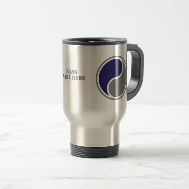 Mug De Voyage 29e division d'infanterie Militaire américain (Devant droit)