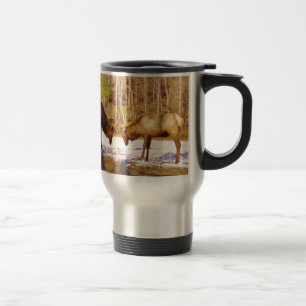 Mug De Voyage 2~ deux Bull Elk dans la neige