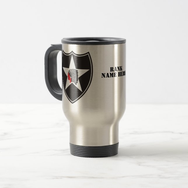 Mug De Voyage 2e division d'infanterie - Personnalisable (Devant gauche)