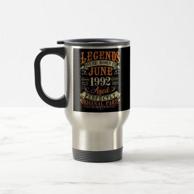 Mug De Voyage 30e anniversaire Cadeau 30 ans légendes nées dans (Gauche)