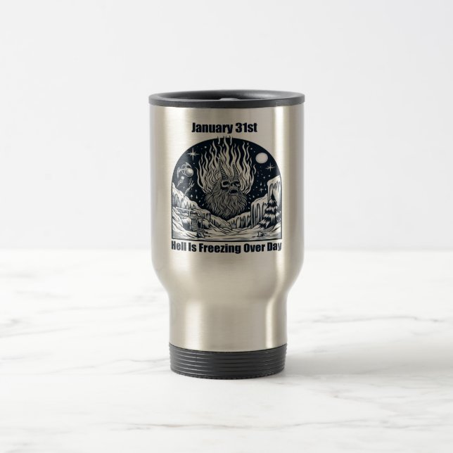 Mug De Voyage 31 janvier - L'enfer gèle toute la journée (Centre)