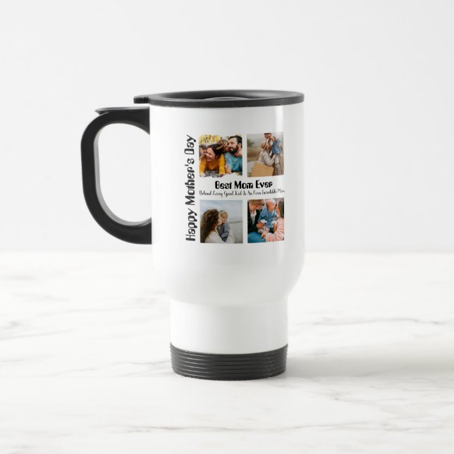 Mug De Voyage 4 Collage photo Meilleure maman jamais (Gauche)