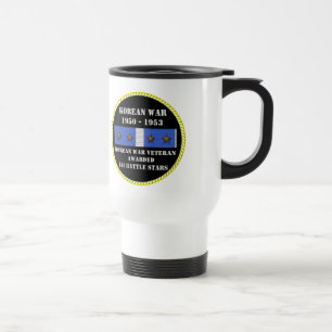 MUG DE VOYAGE 4 ÉTOILES DE BATAILLE VÉTÉRAN DE GUERRE CORÉENNE