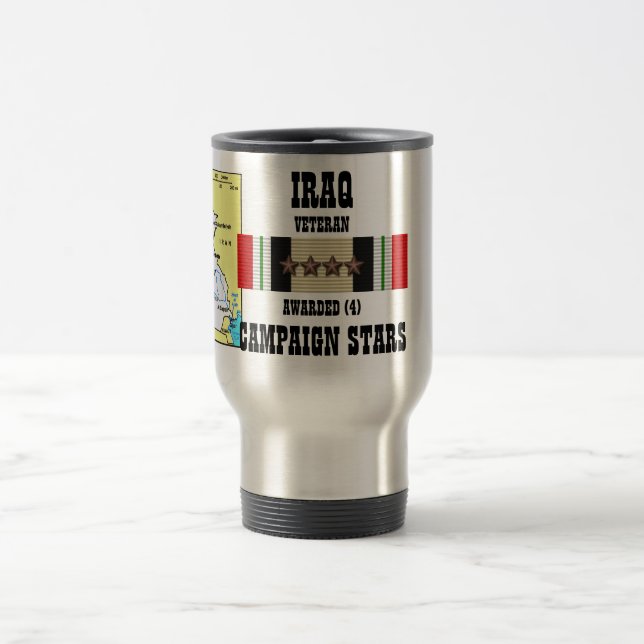 MUG DE VOYAGE 4 ÉTOILES DE CAMPAGNE VÉTÉRAN IRAKIEN (Centre)